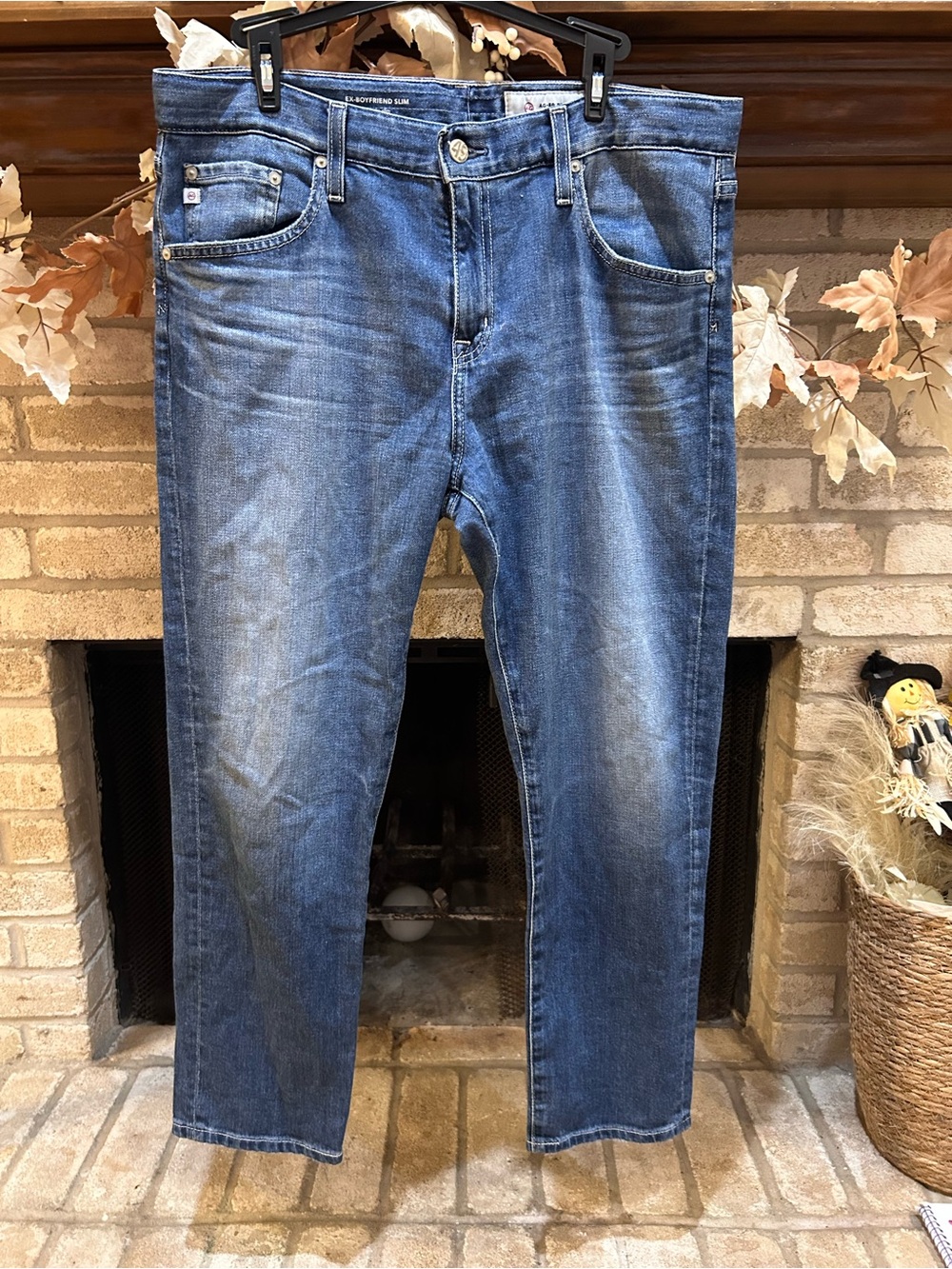 Ag Adriano Goldschmied Women's Slim Straight Blue Jeans EUC